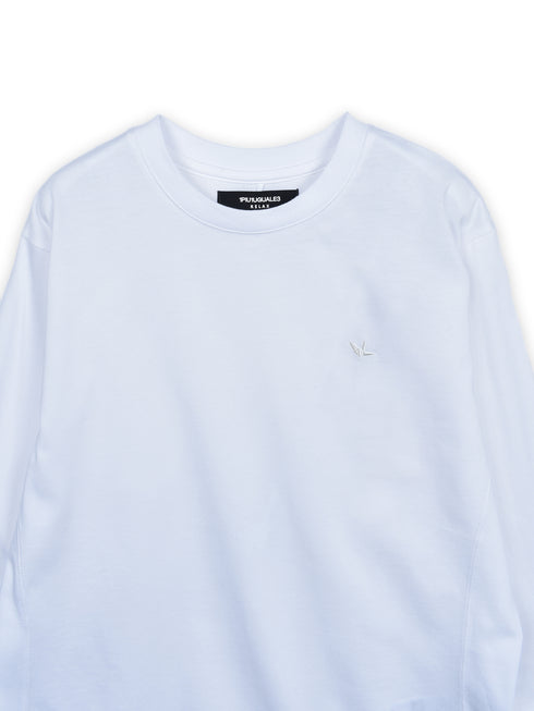 【1PIU1UGUALE3 RELAX】1PIU1UGUALE3 RHINSTONE HEM L/T ラインストーンヘムロングスリーブTシャツ