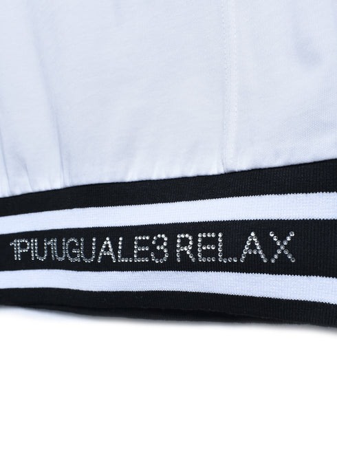 【1PIU1UGUALE3 RELAX】1PIU1UGUALE3 RHINSTONE HEM L/T ラインストーンヘムロングスリーブTシャツ