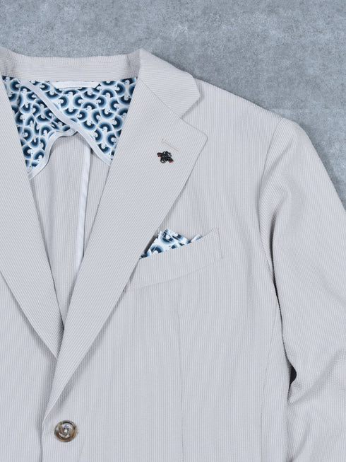 【G-STAGE】 シアサッカー ストライプ ジャケット