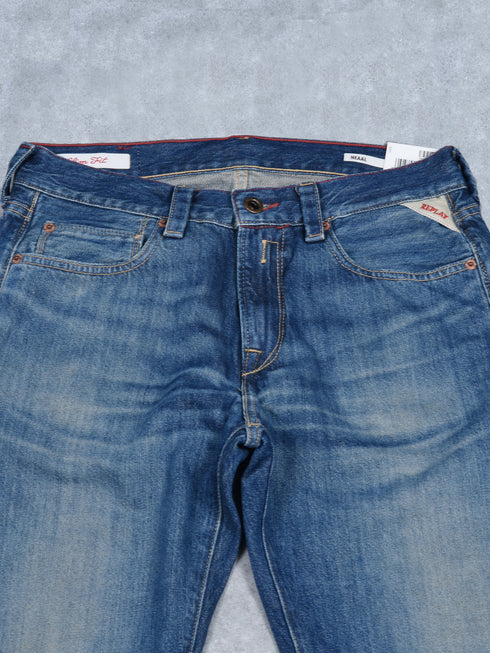 【REPLAY】 スリムフィットNEAAL ユーズド加工デニム