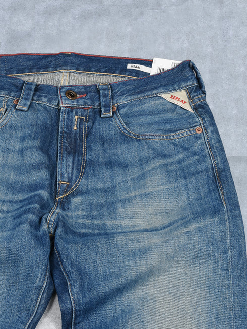【REPLAY】 スリムフィットNEAAL ユーズド加工デニム