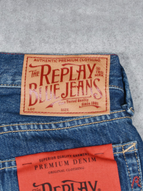 【REPLAY】 スリムフィットNEAAL ユーズド加工デニム