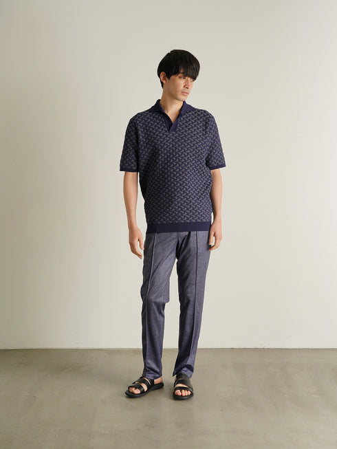 【G-STAGE】 ケーブル柄ニットポロ