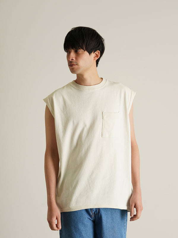 【JEMORGAN LONG JOHNS】 カットオフリブノースリーブ
