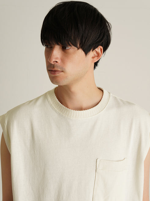 【JEMORGAN LONG JOHNS】 カットオフリブノースリーブ