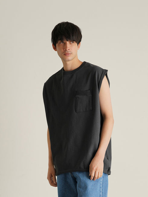 【JEMORGAN LONG JOHNS】 カットオフリブノースリーブ