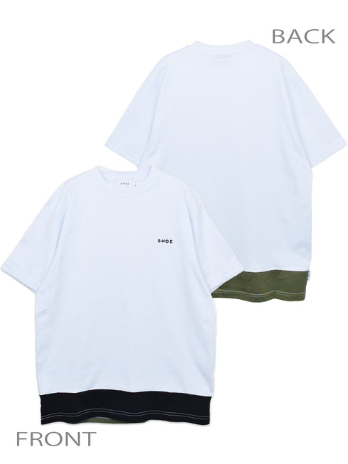 【SHOE】SHOE 裾配色切り替え TEE
