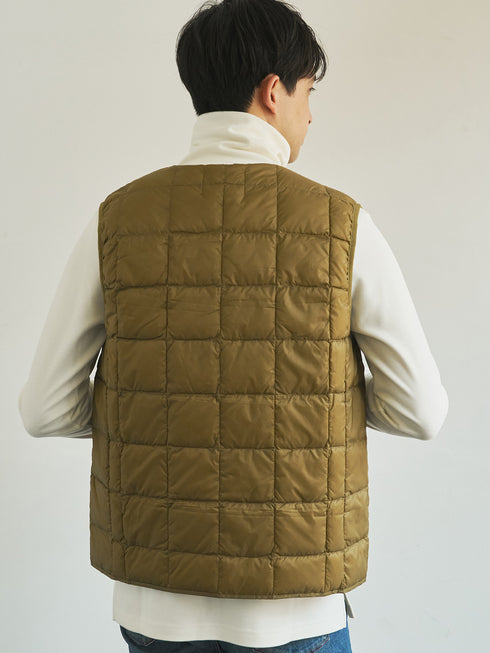 【TAION】 ベーシック Vネックボタン インナーダウンベスト