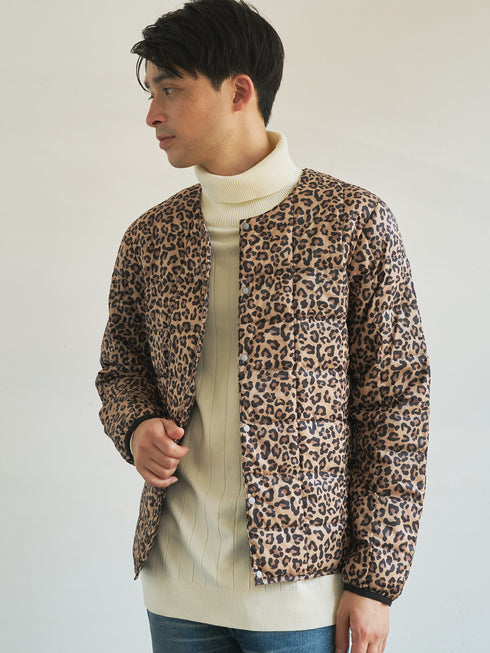 【TAION】 ベーシック クルーネックボタン インナーダウンジャケット