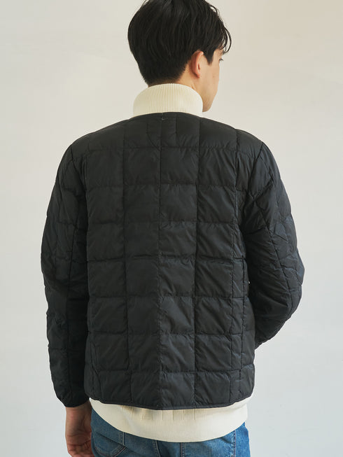 【TAION】 ベーシック クルーネックボタン インナーダウンジャケット