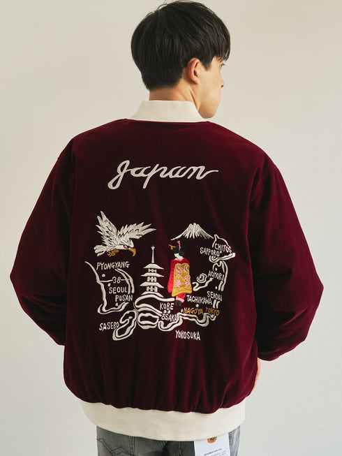 【TAION】TAION-JK04JS ジャパンスペシャル リバーシブル スカジャン ダウンジャケット