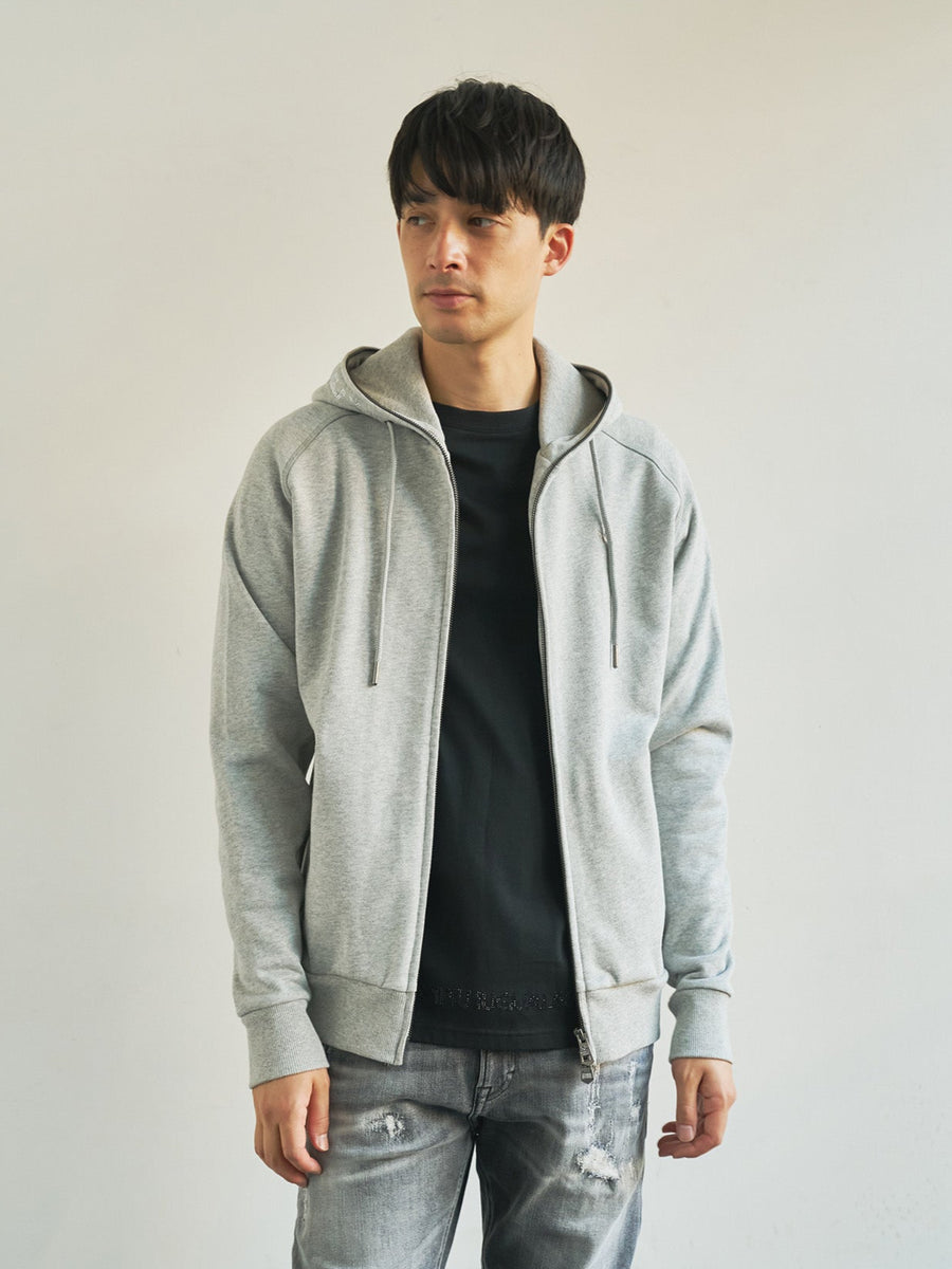 1PIU1UGUALE3】 HOODED RHINESTONE HOODIE – TRANSITION by PAZZO