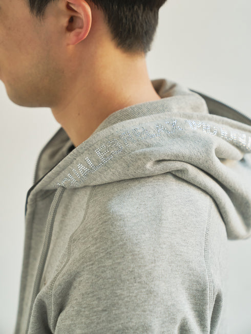 【1PIU1UGUALE3】 HOODED RHINESTONE HOODIE