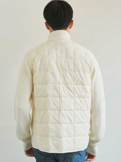 【TAION】ベーシック ハイネックWジップ ニットスリーブダウンジャケット