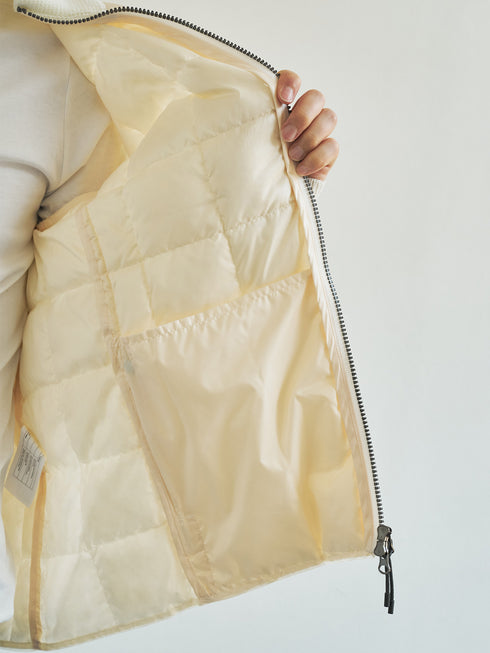 【TAION】ベーシック ハイネックWジップ ニットスリーブダウンジャケット