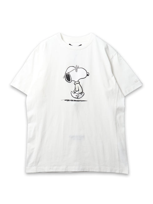 【1PIU1UGUALE3】1PIU1UGUALE3 RELAX × PEANUTS ラインストーンクルーネックTシャツ
