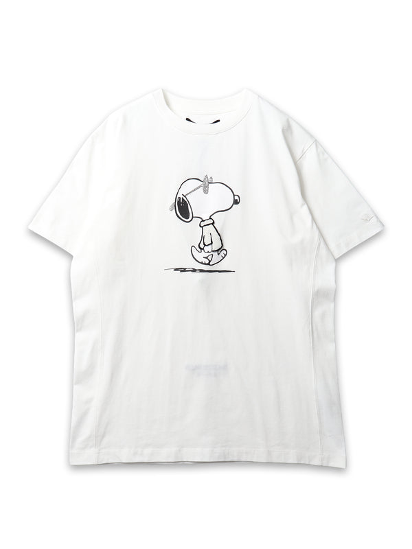 【1PIU1UGUALE3】1PIU1UGUALE3 RELAX × PEANUTS ラインストーンクルーネックTシャツ