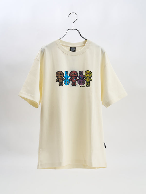 【WRONG FRIENDS】 VooDooキャラ プリント&刺繍 TEE