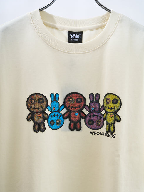 【WRONG FRIENDS】 VooDooキャラ プリント&刺繍 TEE