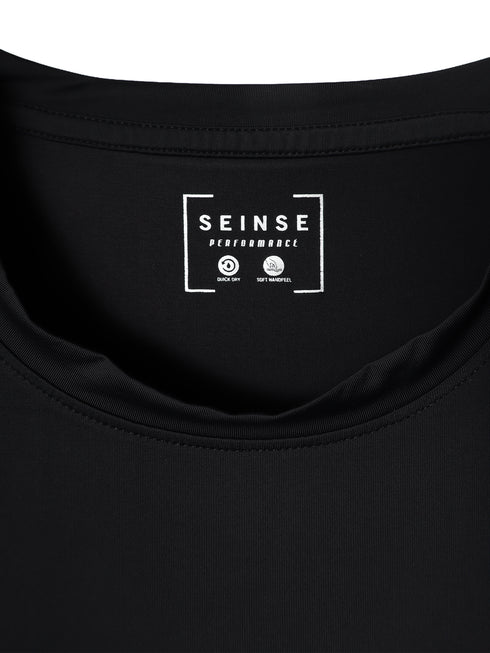 【SSEINSE】 4WAY ストレッチ クルーネックTEE