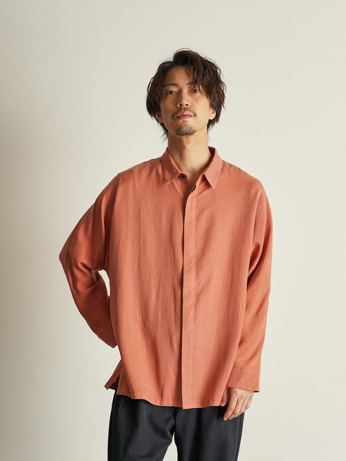 【CUSTOM CULTURE】ガーメントダイ ロングスリーブ ドルマンシャツ