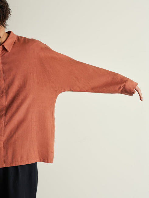 【CUSTOM CULTURE】ガーメントダイ ロングスリーブ ドルマンシャツ