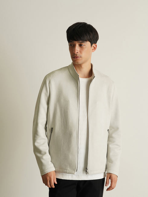 【CUSTOM CULTURE】ポンチスエード スタンドカラー ブルゾン