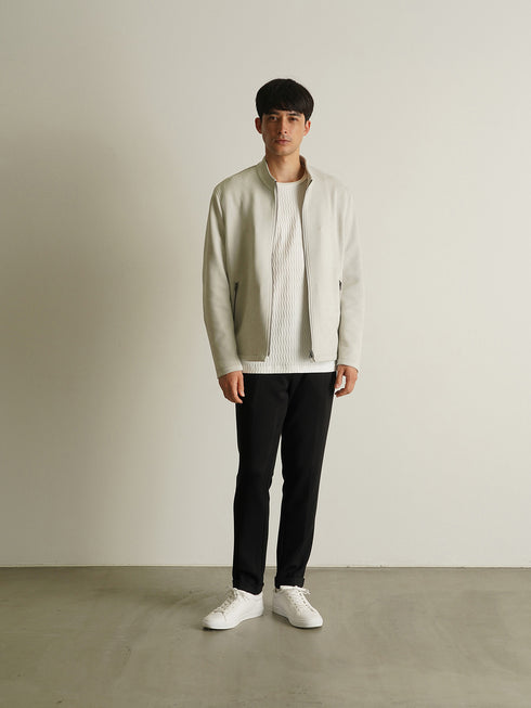 【CUSTOM CULTURE】ポンチスエード スタンドカラー ブルゾン