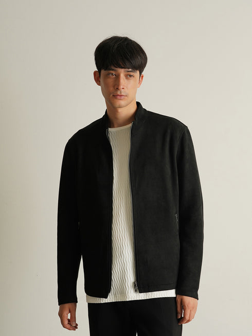 【CUSTOM CULTURE】ポンチスエード スタンドカラー ブルゾン