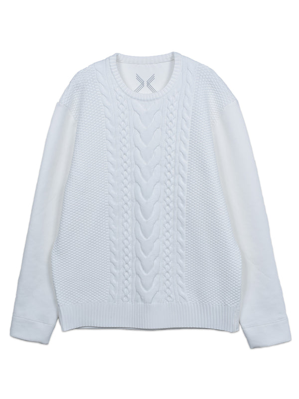 【CUSTOM CULTURE】ダンボールニット ×7ゲージニット クルーネックトレーナー