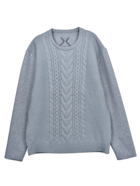 【CUSTOM CULTURE】ダンボールニット ×7ゲージニット クルーネックトレーナー