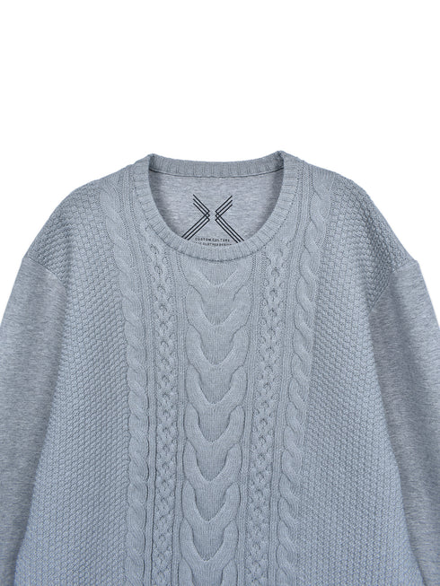 【CUSTOM CULTURE】ダンボールニット ×7ゲージニット クルーネックトレーナー