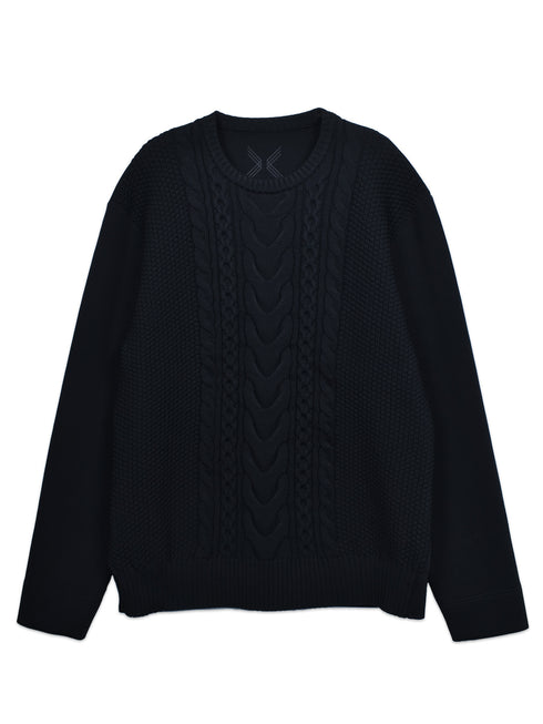 【CUSTOM CULTURE】ダンボールニット ×7ゲージニット クルーネックトレーナー