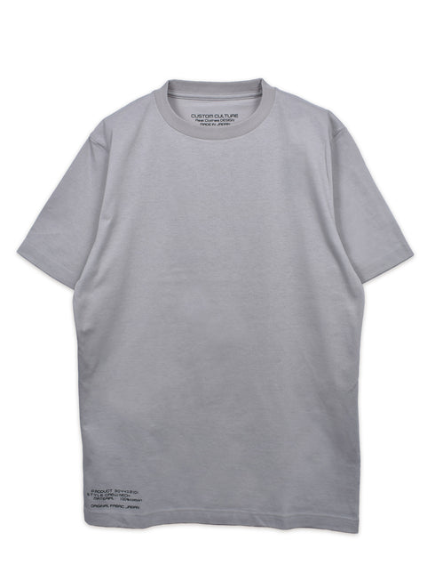 【Custom Culture】空紡糸シルケット加工天竺クルーネックTシャツ