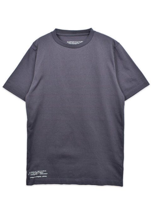 【Custom Culture】空紡糸シルケット加工天竺クルーネックTシャツ