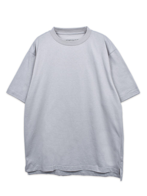 【CUSTOM CULTURE】空紡糸シルケット加工天竺クルーネックTシャツ