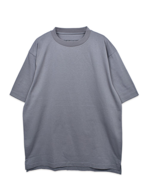 【CUSTOM CULTURE】空紡糸シルケット加工天竺クルーネックTシャツ