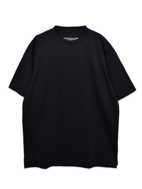 【CUSTOM CULTURE】空紡糸シルケット加工天竺クルーネックTシャツ