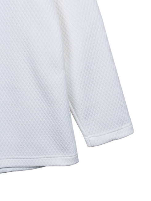 【Custom Culture】キルト風ダイヤ柄ジャガードロングスリーブTシャツ