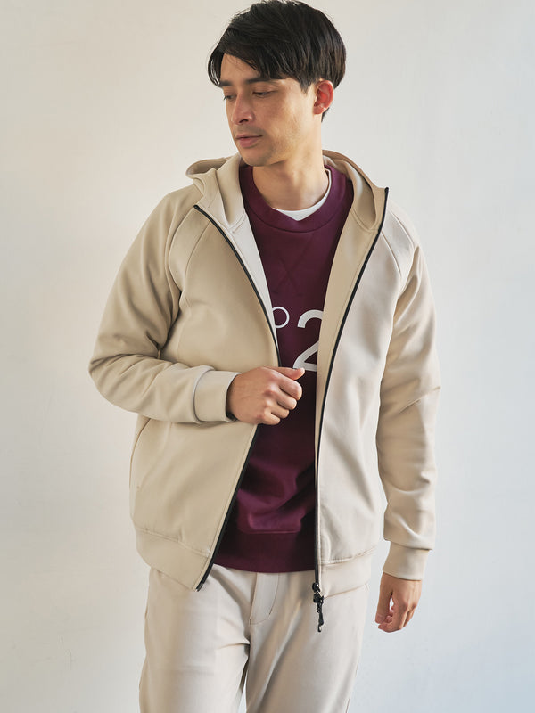 【TRANSITION】カルゼダンボールフロントZIPパーカー