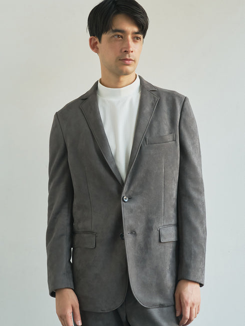 【TRANSITION】グレンチェックジャガードモックネックロングスリーブTEE