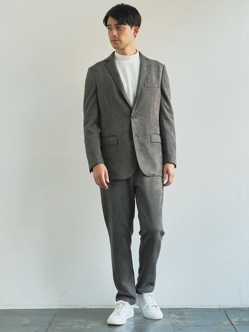 【TRANSITION】グレンチェックジャガードモックネックロングスリーブTEE