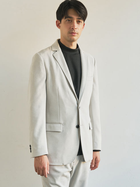 【TRANSITION】グレンチェックジャガードモックネックロングスリーブTEE