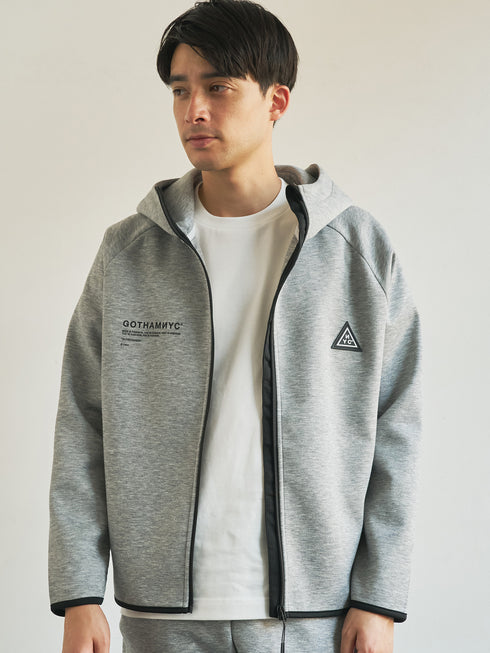 【TRANSITION×GOTHAM NYC】別注 ボンディングT/Rダンボールニットフロントジップパーカー