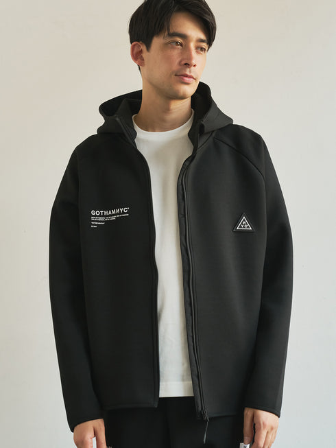 【TRANSITION×GOTHAM NYC】別注 ボンディングT/Rダンボールニットフロントジップパーカー