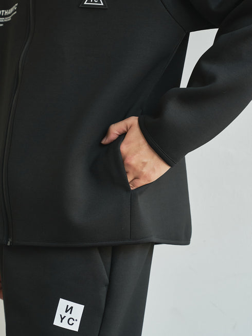 【TRANSITION×GOTHAM NYC】別注 ボンディングT/Rダンボールニットフロントジップパーカー