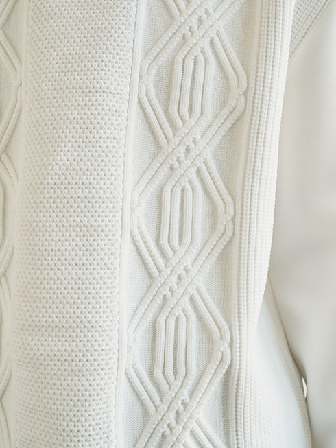 【TRANSITION】ダンボールニット×5ゲージニットクルーネック