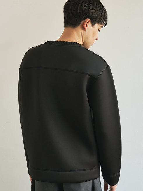 【TRANSITION】ダンボールニット×5ゲージニットクルーネック