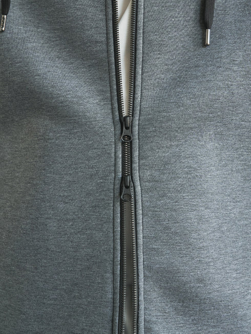 【TRANSITION】ダンボールニット×5ゲージニットフロントジップパーカー