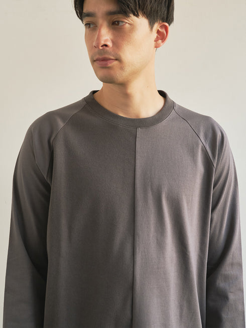 【TRANSITION】フライスパネル切り替えラグランスリーブTEE ロンT